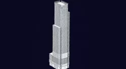 3 World Trade Center at 175 Greenwich Street Low-poly  3D model