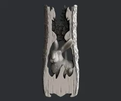 3d STL models for CNC bunny 3D model