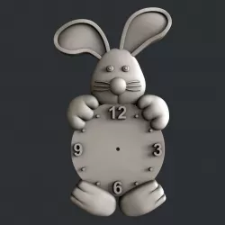 3d STL models for CNC clock bunny 3D model