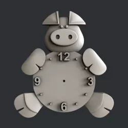 3d STL models for CNC clock pig 3D model
