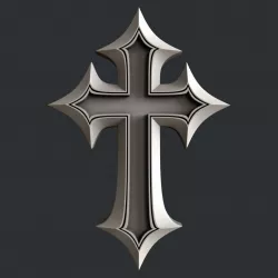 3d STL models for CNC cross 3D model