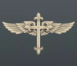 3d STL models for CNC cross with wings 3D model