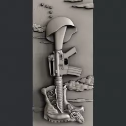 3d STL models for CNC Gun 3D model