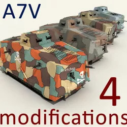 a7v tank 3D model