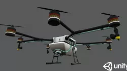 Agriculture Drone VR AR Game Ready Low-poly  3D model