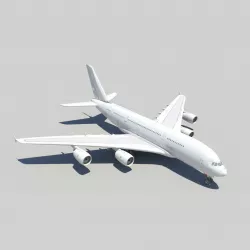 Airbus A380 with landing gear Low-poly  3D model