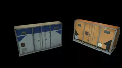 Airport shipping containers Low-poly  3D model