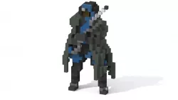 Ana Overwatch Voxel Model Low-poly  3D model