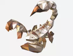 Animated Low Poly Art White Scorpion 3d model Low-poly  3D model
