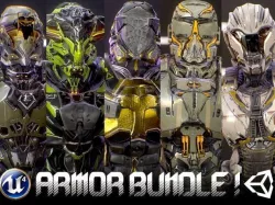 Armors Bundle 1 Low-poly  3D model