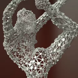 Ballerina Dancer Abstract Sculpture 6 3D model