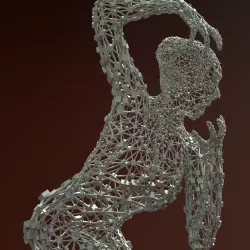 Ballerina Dancer Abstract Sculpture 7 3D model