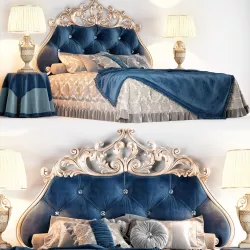 Bed Bolzan Letti Velvet 3D model