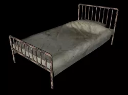 Bed  Hotel Prison Asylum Low-poly  3D model