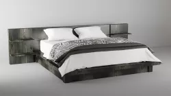 Bed with blankets 3D model