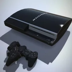 Black gaming console with LOD Low-poly  3D model