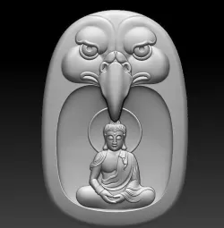 Buddha and eagle 3D model