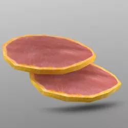Canadian Bacon Low-poly  3D model