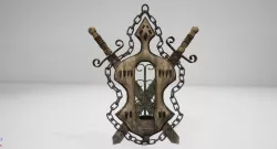 candlestick of swords UE4 quality Low-poly  3D model