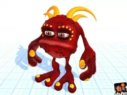 Cartoon Alien Low-poly  3D model