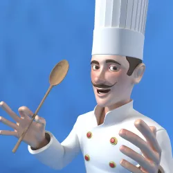 Cartoon Chef 3D model