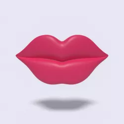 Cartoon Lips Icon Low-poly  3D model