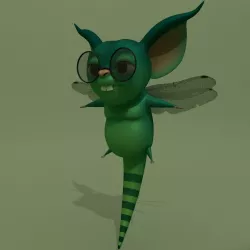 Cartoon Monster Cat-Fly 3D model