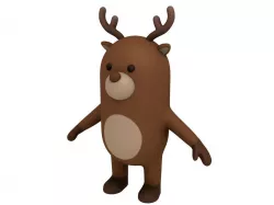 Cartoon Reindeer 3D model