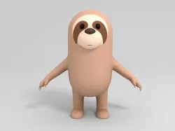 Cartoon Sloth 3D model