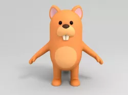 Cartoon Squirrel 3D model