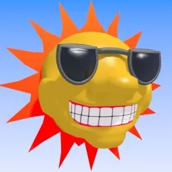 Cartoon Style Sun 3D model