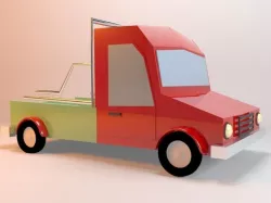 Cartoon Truck Low-poly  3D model