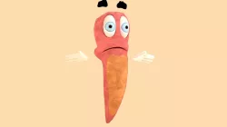 Cartoon Worm Character Low-poly  3D model