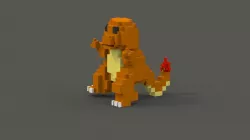 Charmander Voxel Model Low-poly  3D model
