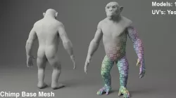 Chimp Base Mesh 3D model