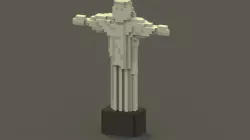 Christ the Redeemer Voxel Model Low-poly  3D model