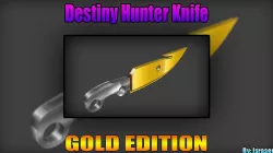 Destiny Hunter Knife Gold Edition Low-poly  3D model