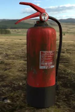 Dirty and dusty fire extinguisher Low-poly  3D model