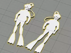 Diver earings