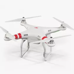 DJI Phantom 2 Quadcopter Low-poly  3D model