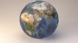 Earth globe embossed 3D model