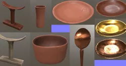 Egyptian utensils kitchenware Low-poly  3D model