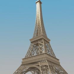 STL file Eiffel Tower Decoration- 2D Art 🎨・3D printable model to  download・Cults