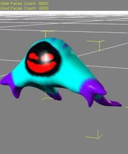 Evil jelly fish ghost fantasy  Low-poly  3D model