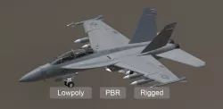 F18 Super Hornet Low-poly  3D model