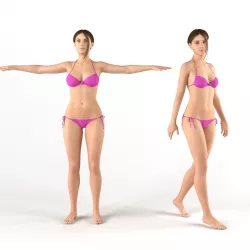 Female bikini  3D model