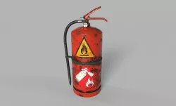 FIRE EXTINGUISHER 3D Low-poly  3D model