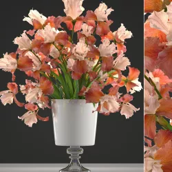 Flower bouquet iris 3D model
