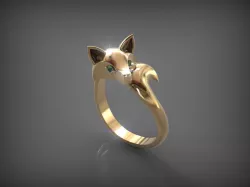 Fox Ring 3D print model