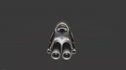 Futuristic Rocket MachineGun Low-poly  3D model